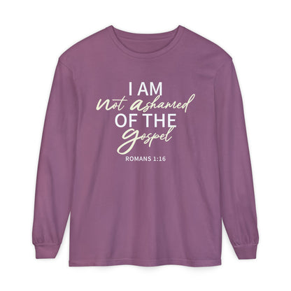 Romans 1:16 Beige 100% Cotton Lon Sleeve Comfort Color