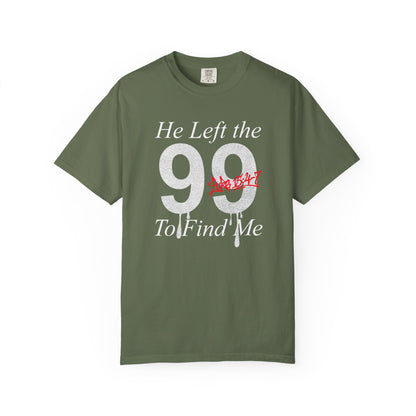 He Left the 99 Luke 15:4-7 T-Shirt — Christian Faith Parable Tee 100% Cotton