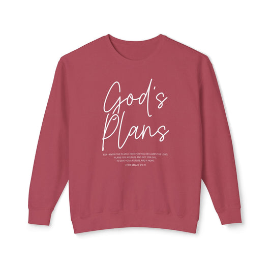 God's Plans Jeremiah 29:11 100% Cotton Sweatshirt