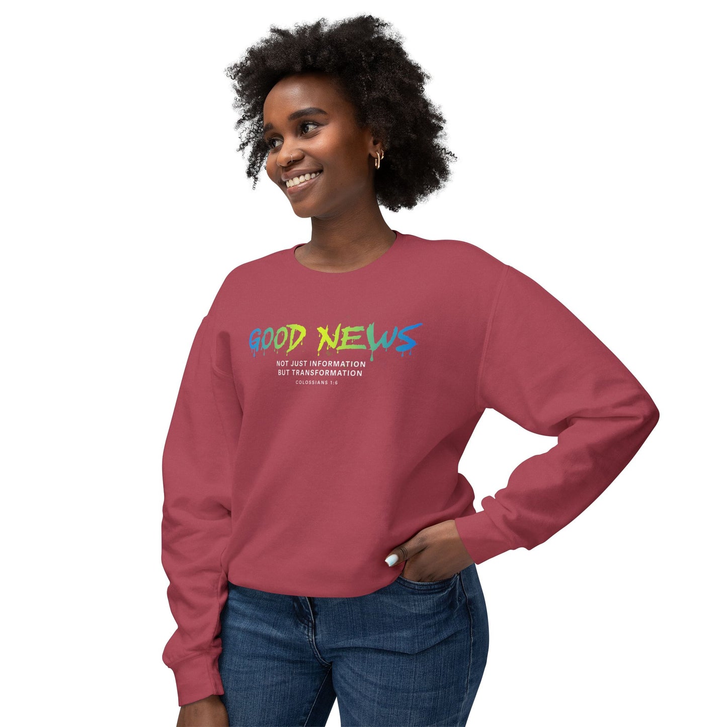 Good News Colossians 1:6 Cotton T-Shirt — Religious Faith Scripture Tee