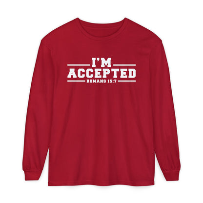 I'm Accepted — Romans 15:7 Graphic long sleeve-Shirt