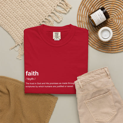 Faith Definition 100% Cotton T-Shirt — Inspirational Scripture Tee