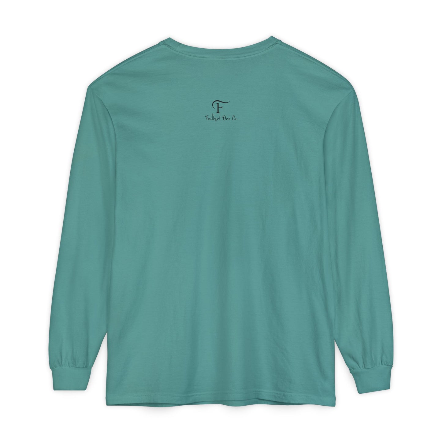 Jeremiah 17:7 'Blessed Is the One Who Trusts in the Lord' 100% Cotton Red Letters Long Sleeve Tee