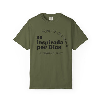 Toda la Escritura es inspirada por Dios  "2 Timoteo 3:16-17" 100% Cotton Shirt