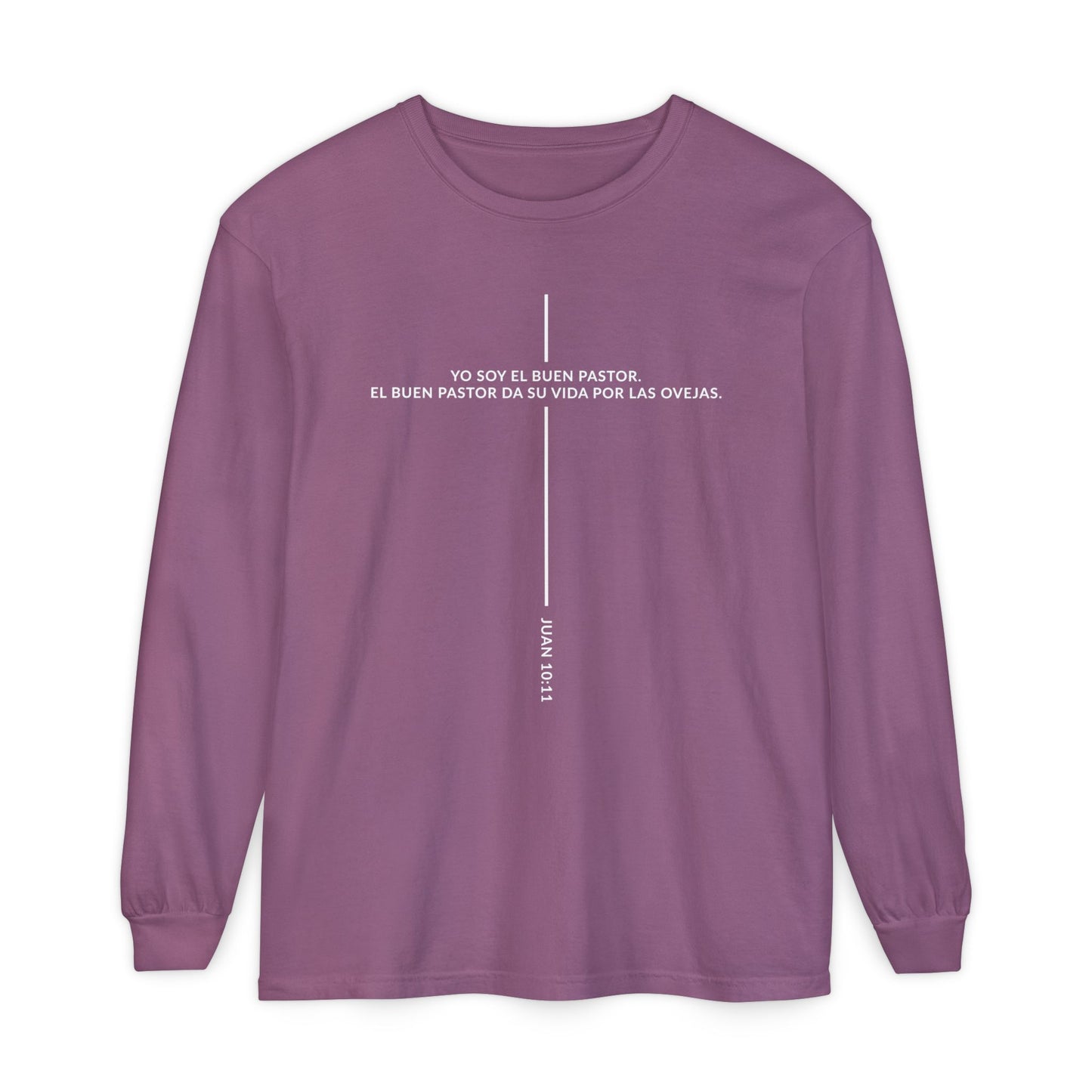 Buen Pastor T-shirt — Juan 10:11 'Yo Soy el Buen Pastor' Christian Long Sleeve Tee