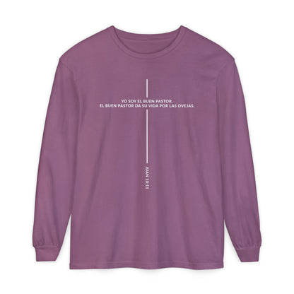 Buen Pastor T-shirt — Juan 10:11 'Yo Soy el Buen Pastor' Christian Long Sleeve Tee