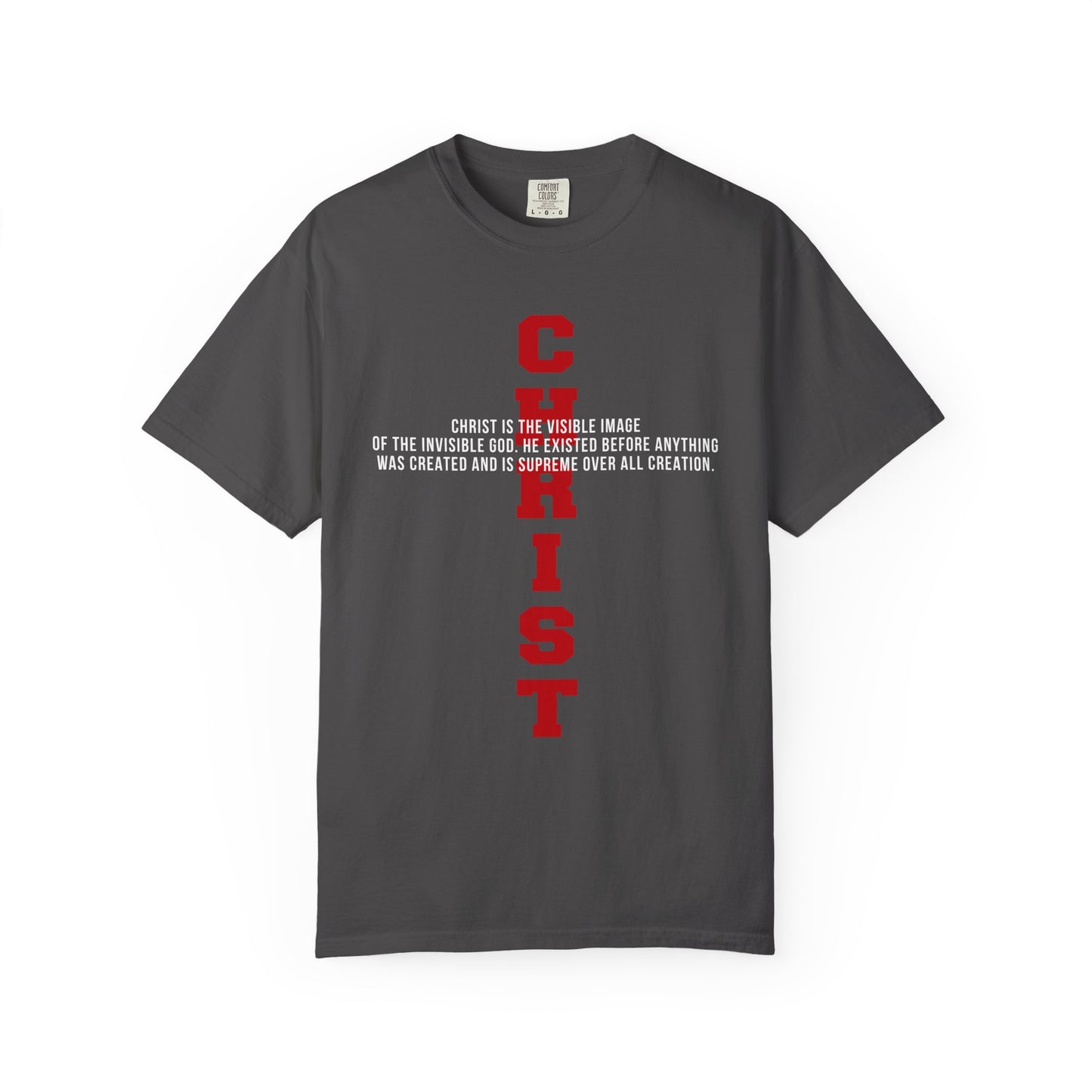 CHRIST the visible image of the invisible God Cotton T-shirt — Faith-Based Christian Tee
