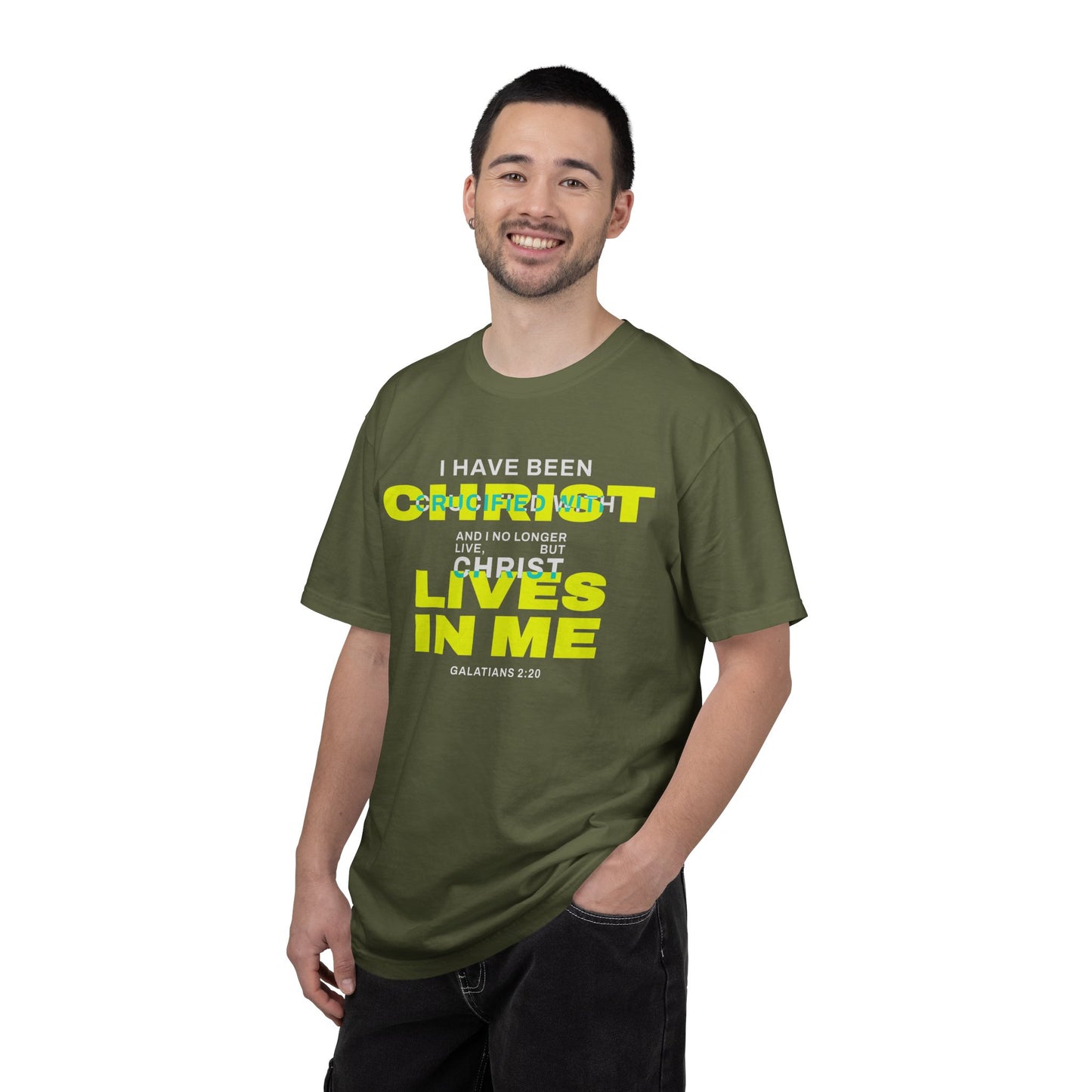 I have been Crucified with Christ "Galatians 2:20" YELLOW 100% Cotton T-Shirt