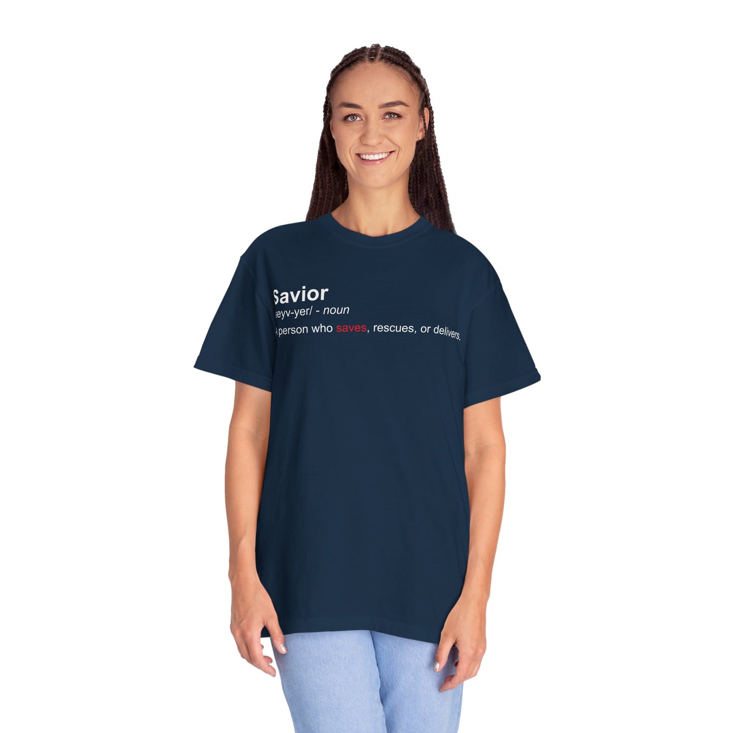 Savior Definition T-Shirt — 'Savior' Dictionary-Style Graphic Tee
