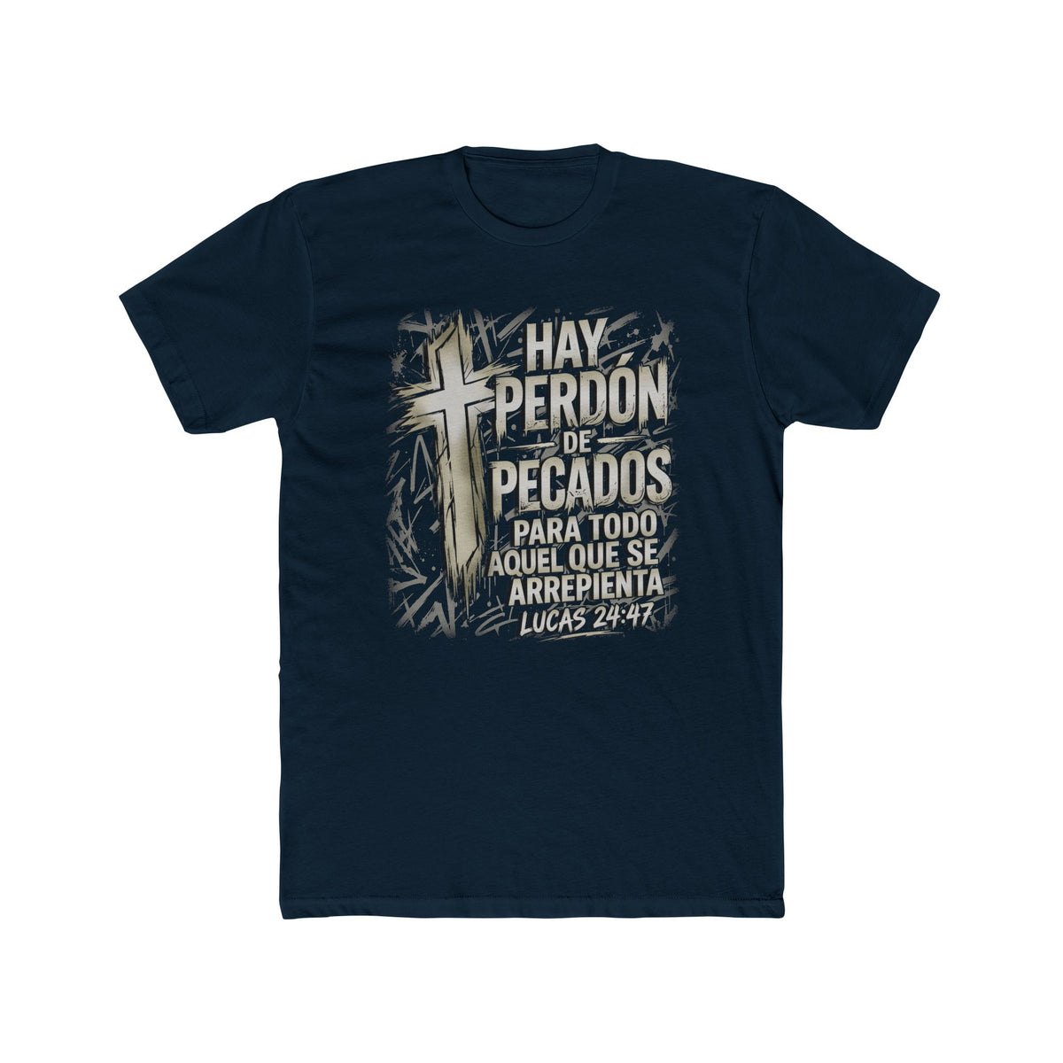 Biblical Spanish Tee — "Hay Perdon de Pecados" (Lucas 24:47)