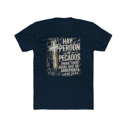 Biblical Spanish Tee — "Hay Perdon de Pecados" (Lucas 24:47)