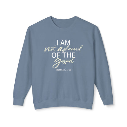 Romans 1:16 Beige Cotton Sweatshirt — Faith Verse Crewneck