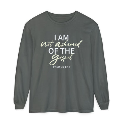 Romans 1:16 Beige 100% Cotton Lon Sleeve Comfort Color