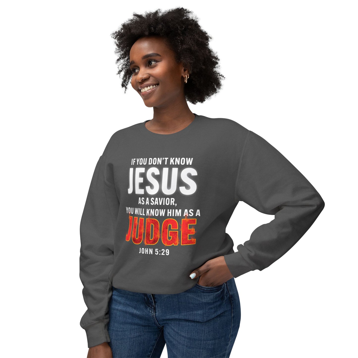 Know Jesus as Savior Cotton T-shirt — Faith-Based Christian Sweatshirt