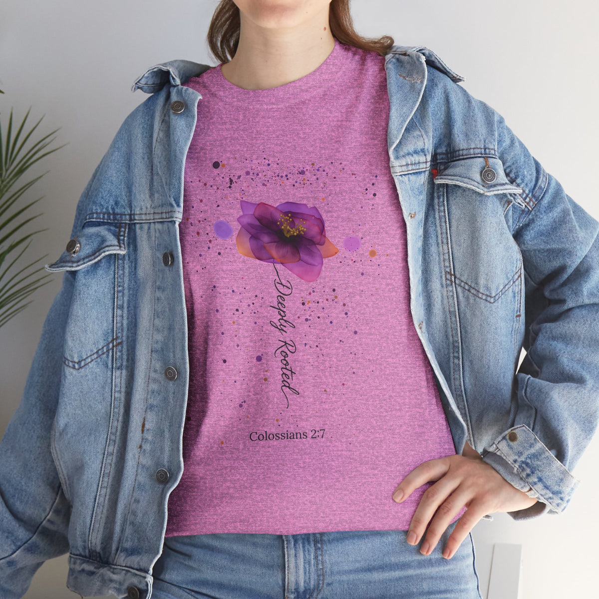 Colossians 2:7 Floral Faith T-Shirt