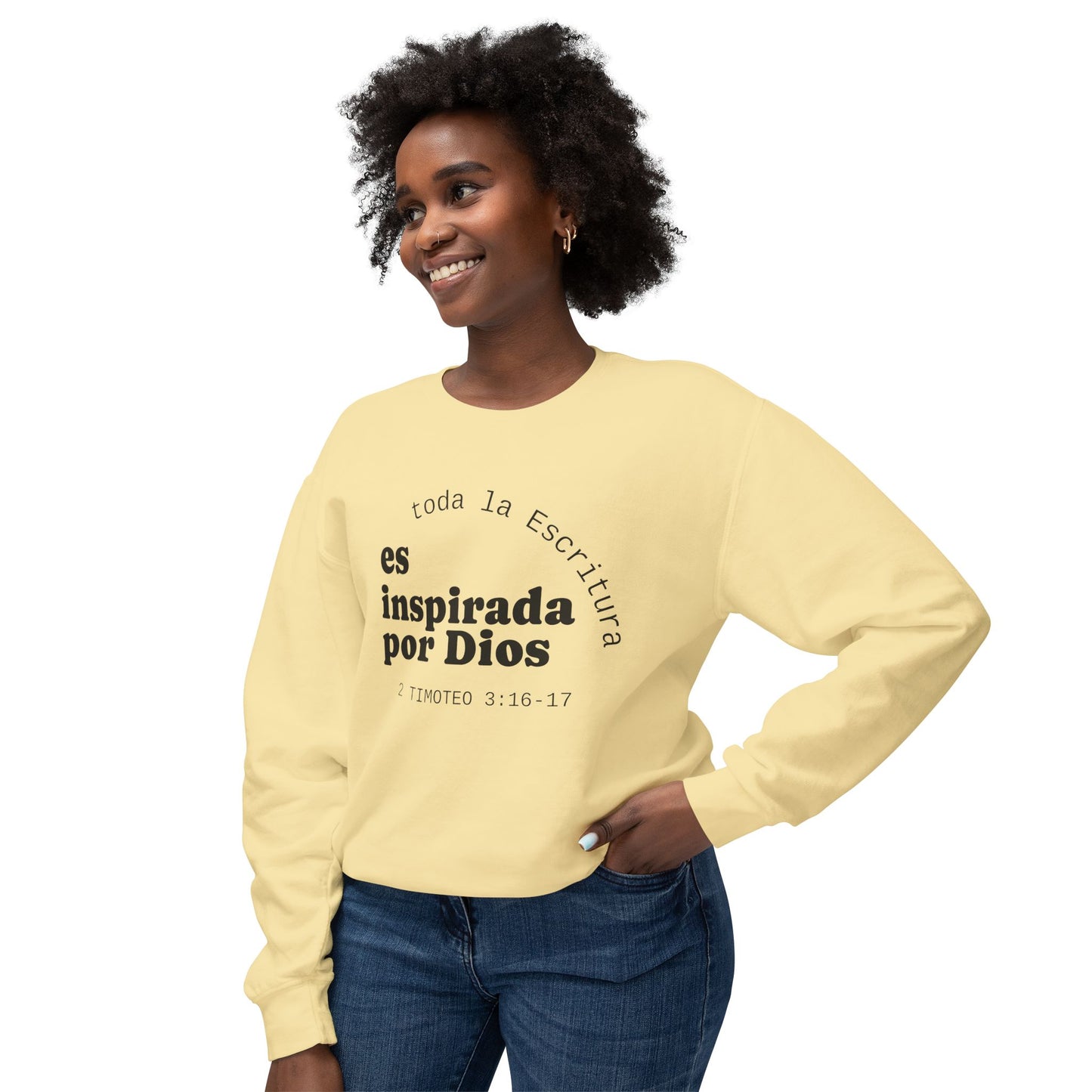 Toda la Escritura es Inspirada por Dios "2 Timoteo 3:16-17" 100% Cotton Sweatshirt