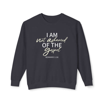 Romans 1:16 Beige Cotton Sweatshirt — Faith Verse Crewneck