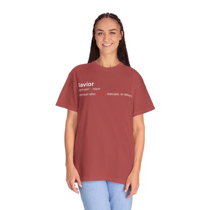 Savior Definition Tee — Inspirational Faith Graphic T-Shirt