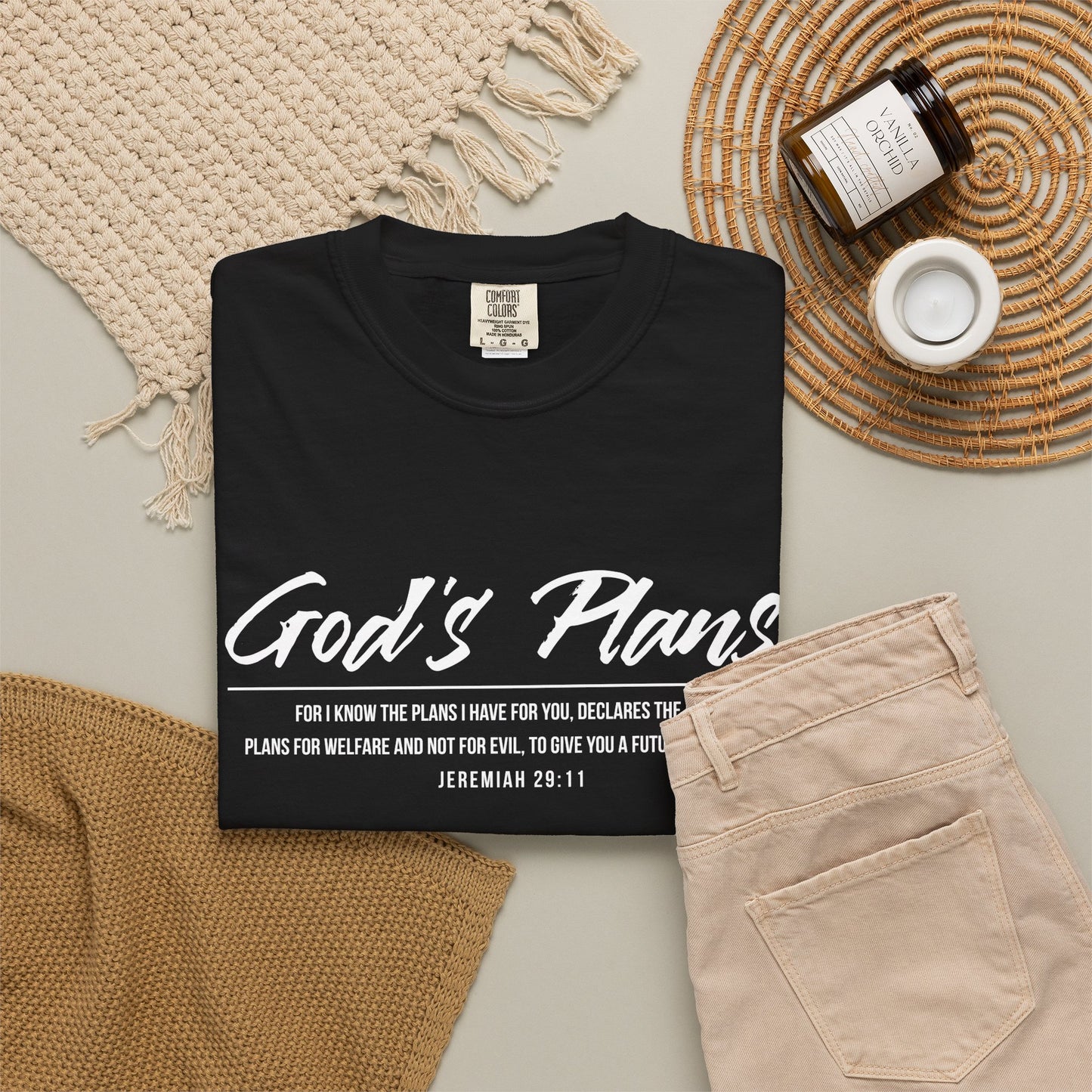 Jeremiah 29:11 'God's Plans 100% Cotton T-Shirt — Inspirational Faith Tee