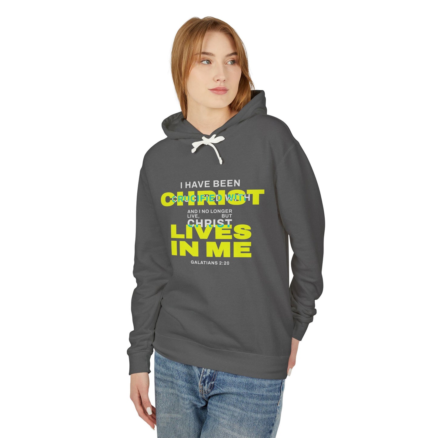 I have been Crucified with Christ "Galatians 2:20"  Yellow  Unisex 100% Cotton Hoodie