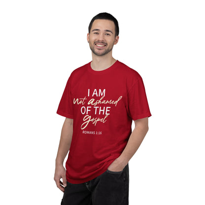 Romans 1:16 T-Shirt — Beige 100% Cotton