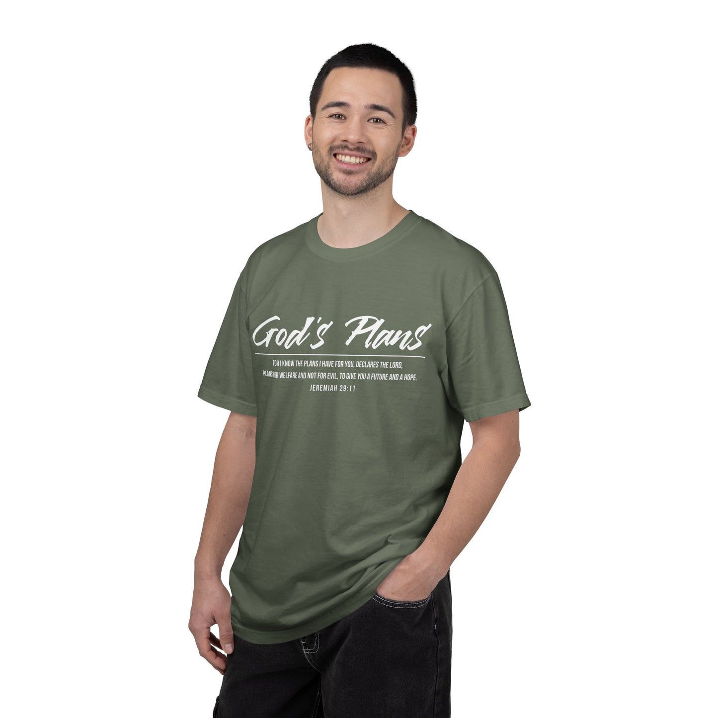 Jeremiah 29:11 'God's Plans 100% Cotton T-Shirt — Inspirational Faith Tee
