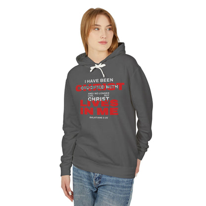 I have been Crucified with Christ "Galatians 2:20"  Red Unisex 100% Cotton Hoodie