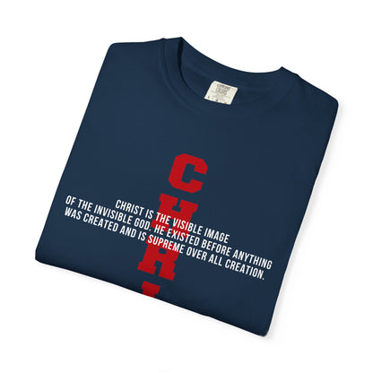 CHRIST the visible image of the invisible God Cotton T-shirt — Faith-Based Christian Tee