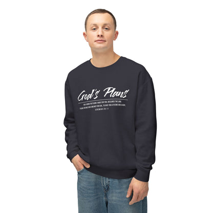 Jeremiah 29:11 "God's Plans" Sweatshirt — Faith-Inspired Lightweight Crewneck