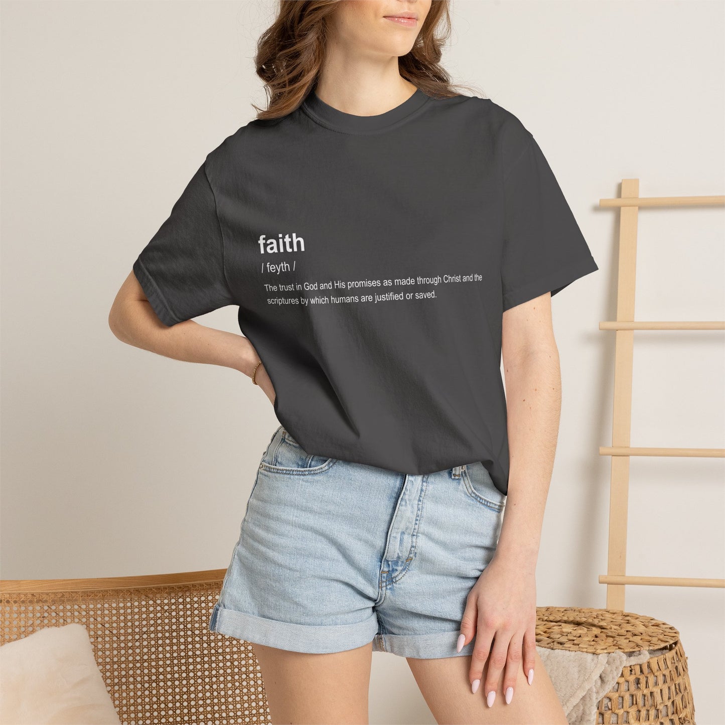 Faith Definition 100% Cotton T-Shirt — Inspirational Scripture Tee