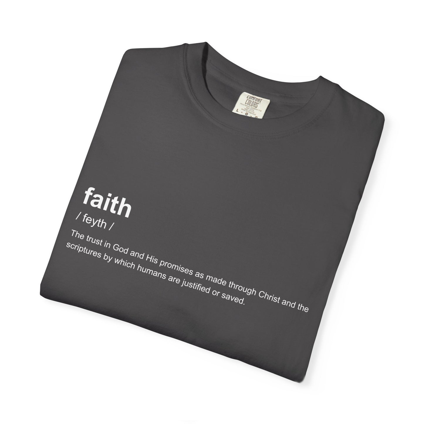Faith Definition 100% Cotton T-Shirt — Inspirational Scripture Tee