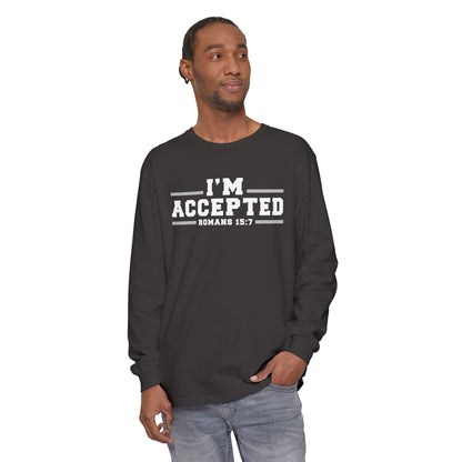 I'm Accepted — Romans 15:7 Graphic long sleeve-Shirt