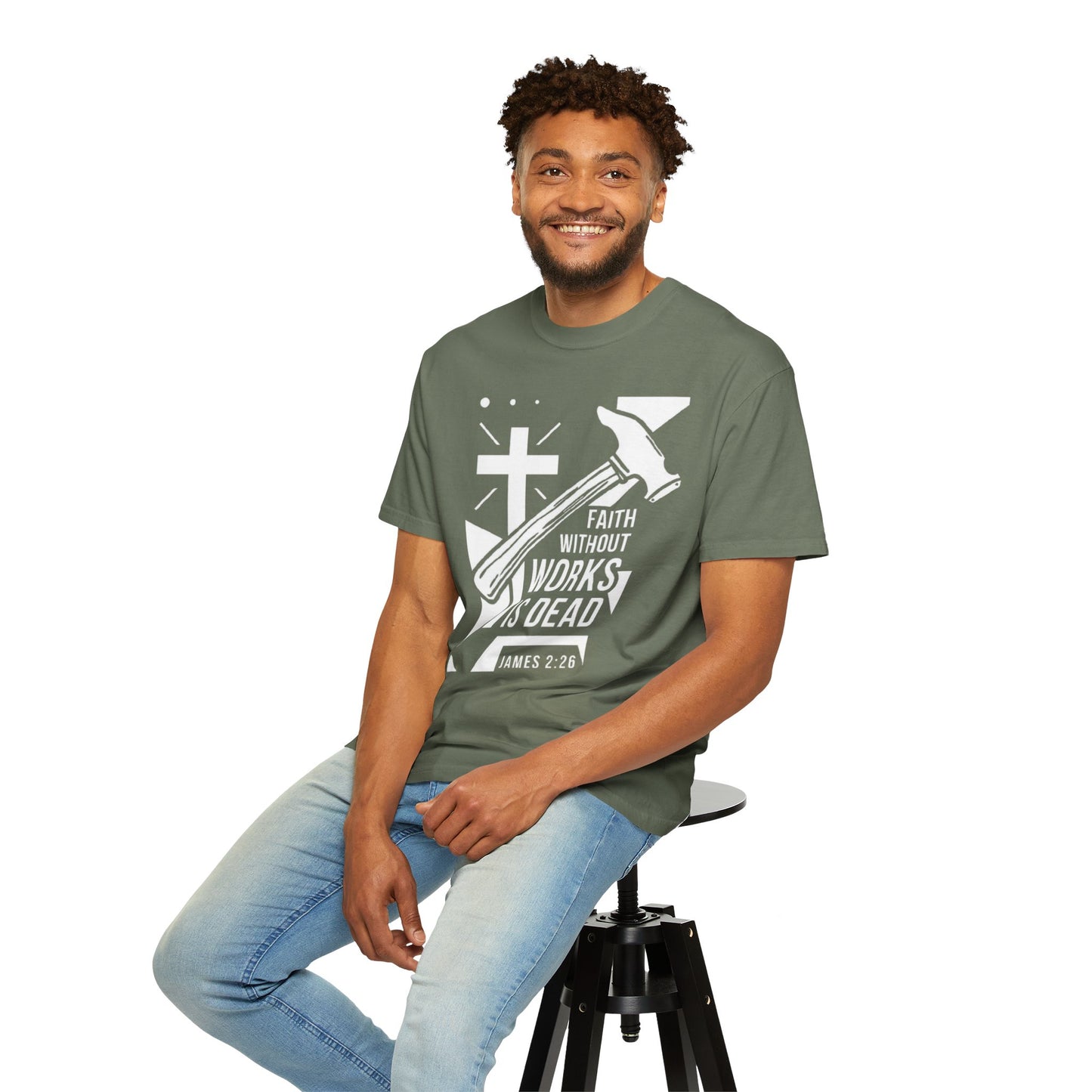 Faith Without Works is Dead "James 2:26" 100%  Cotton T-Shirt