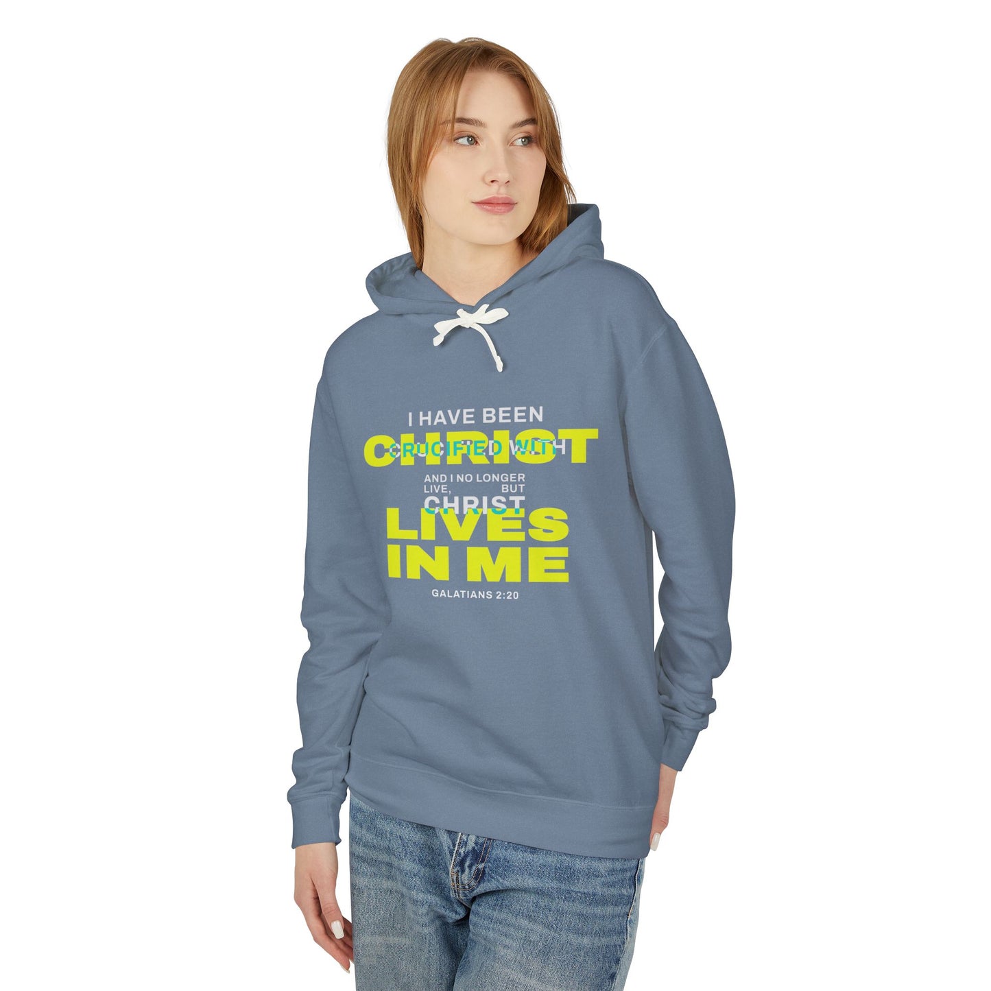 I have been Crucified with Christ "Galatians 2:20"  Yellow  Unisex 100% Cotton Hoodie