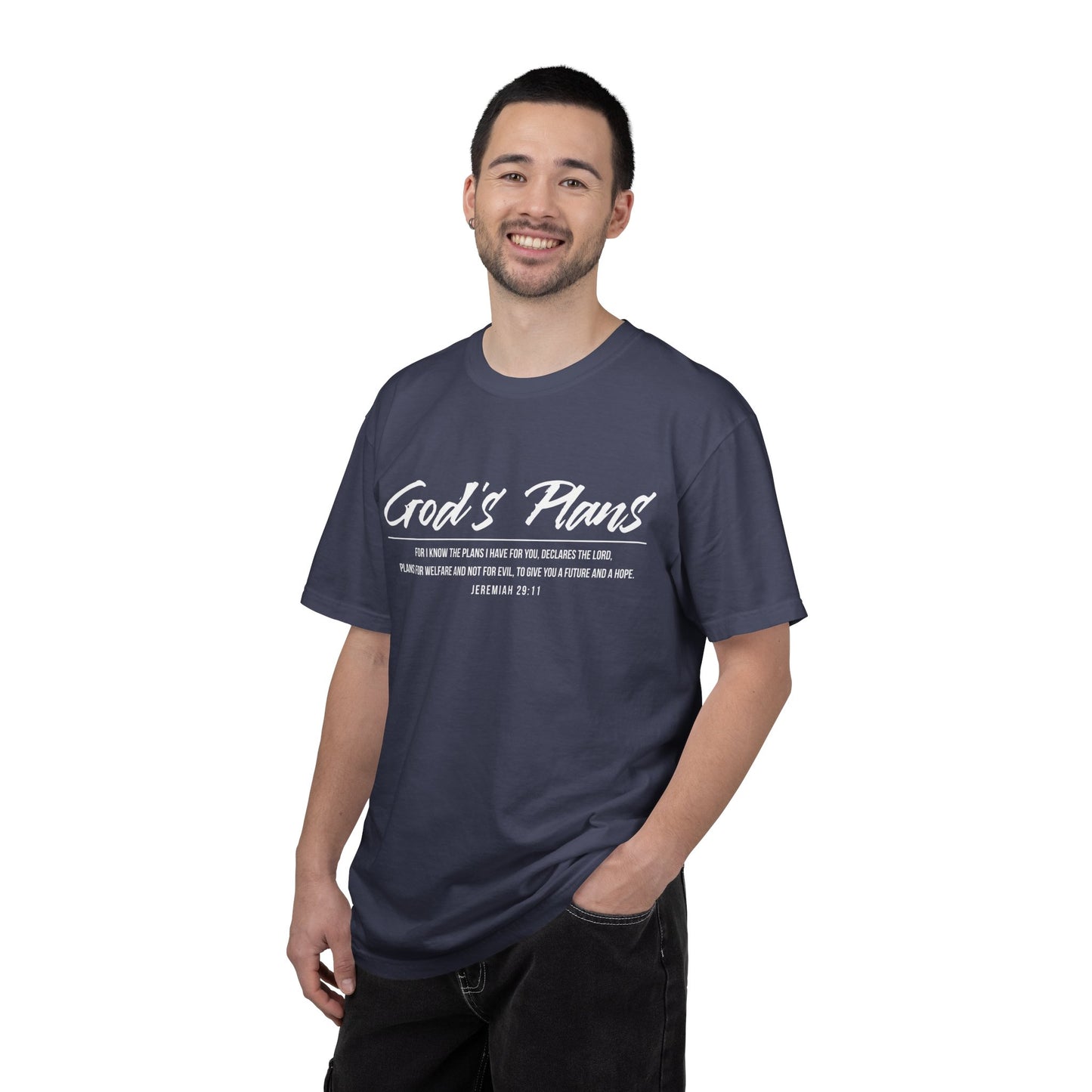 Jeremiah 29:11 'God's Plans 100% Cotton T-Shirt — Inspirational Faith Tee