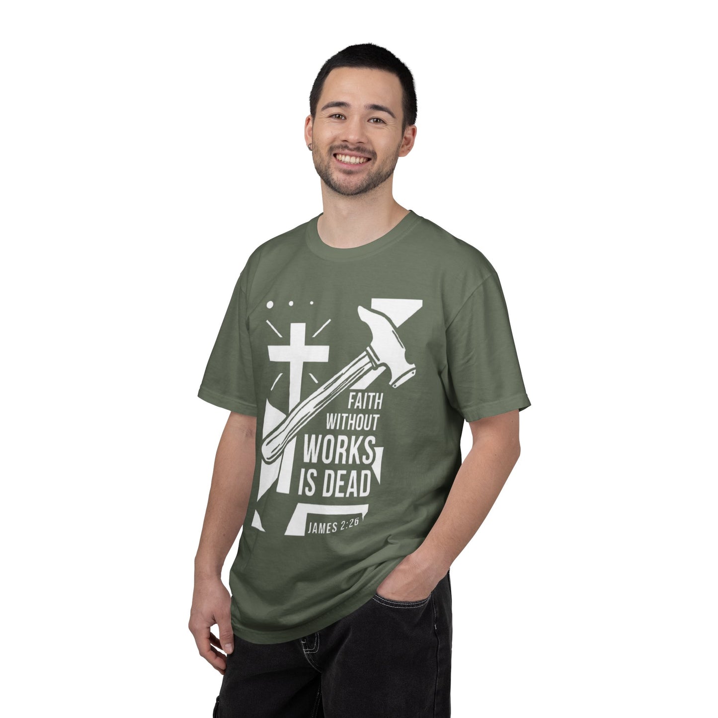 Faith Without Works is Dead "James 2:26" 100%  Cotton T-Shirt
