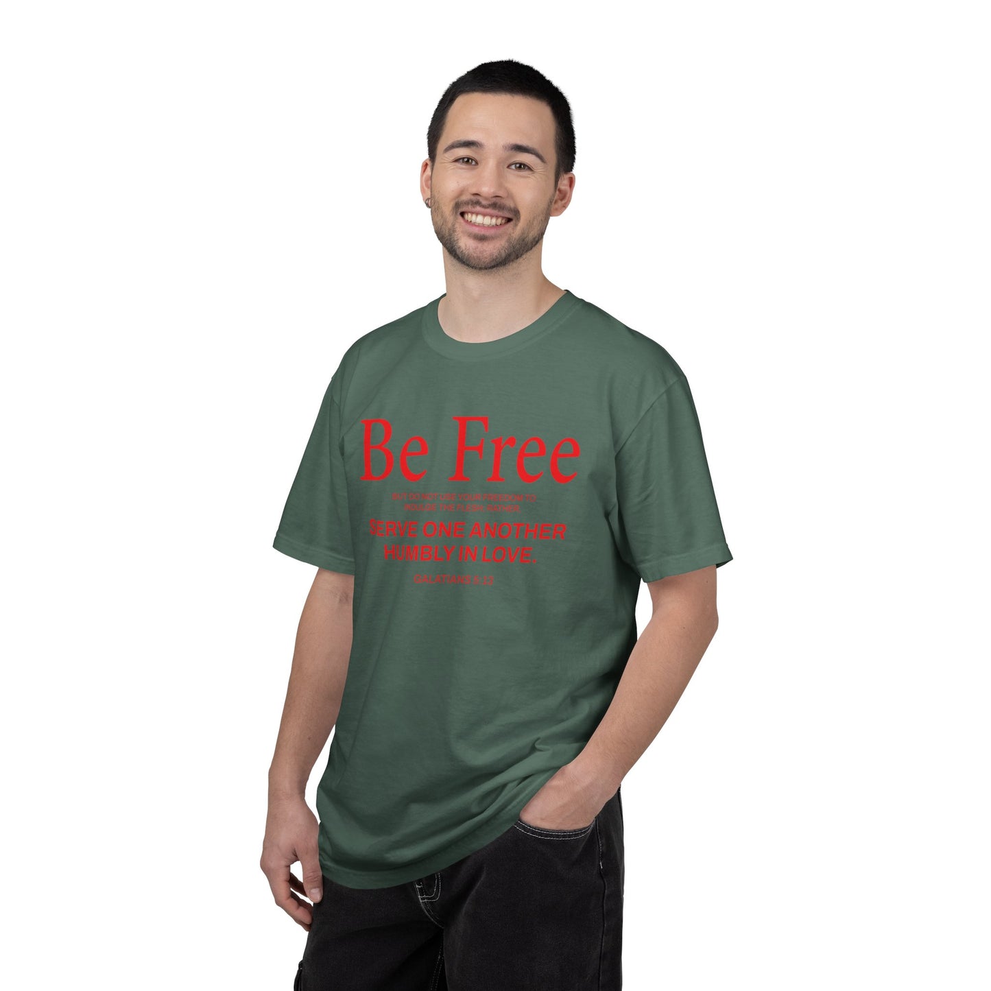 Be Free Galatians 5:13 T‑Shirt — Faith-Inspired Christian Tee