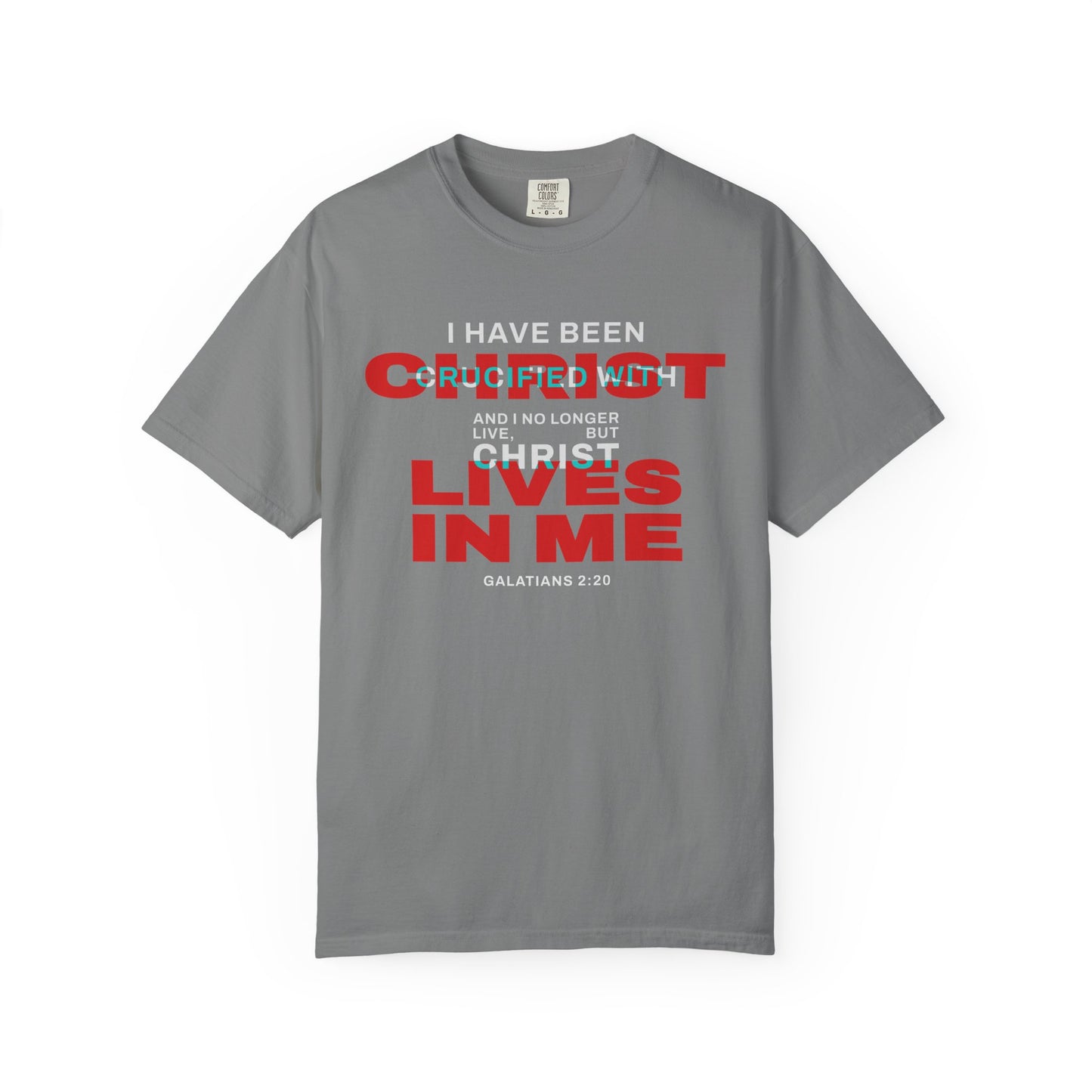 I have been Crucified with Christ "Galatians 2:20" RED 100% Cotton T-Shirt