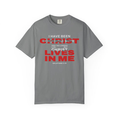 I have been Crucified with Christ "Galatians 2:20" RED 100% Cotton T-Shirt