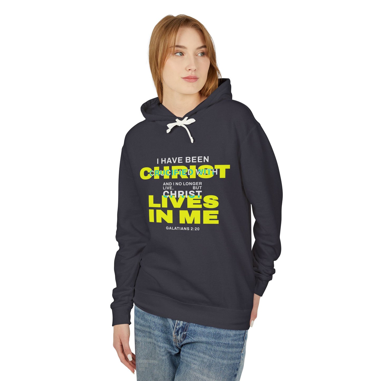 I have been Crucified with Christ "Galatians 2:20"  Yellow  Unisex 100% Cotton Hoodie