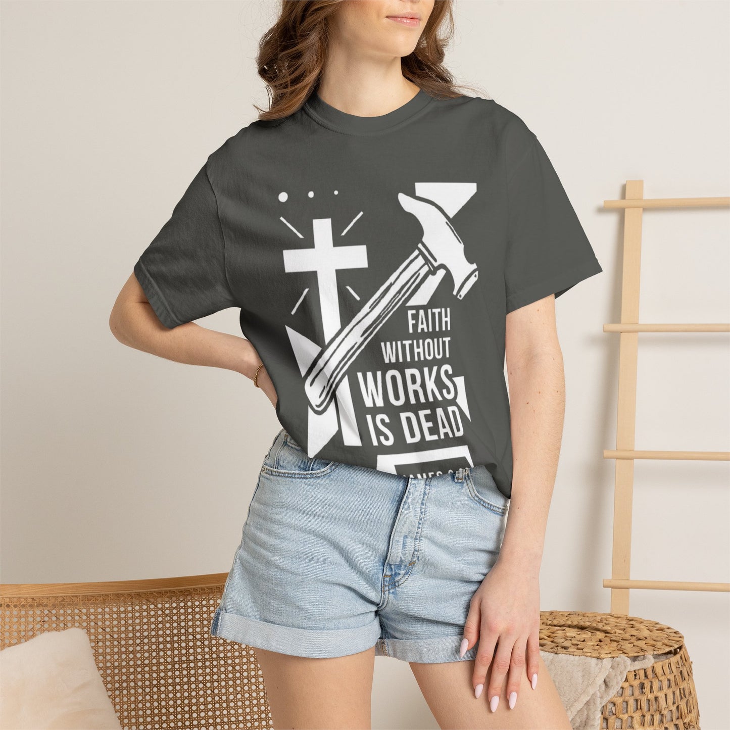 Faith Without Works is Dead "James 2:26" 100%  Cotton T-Shirt