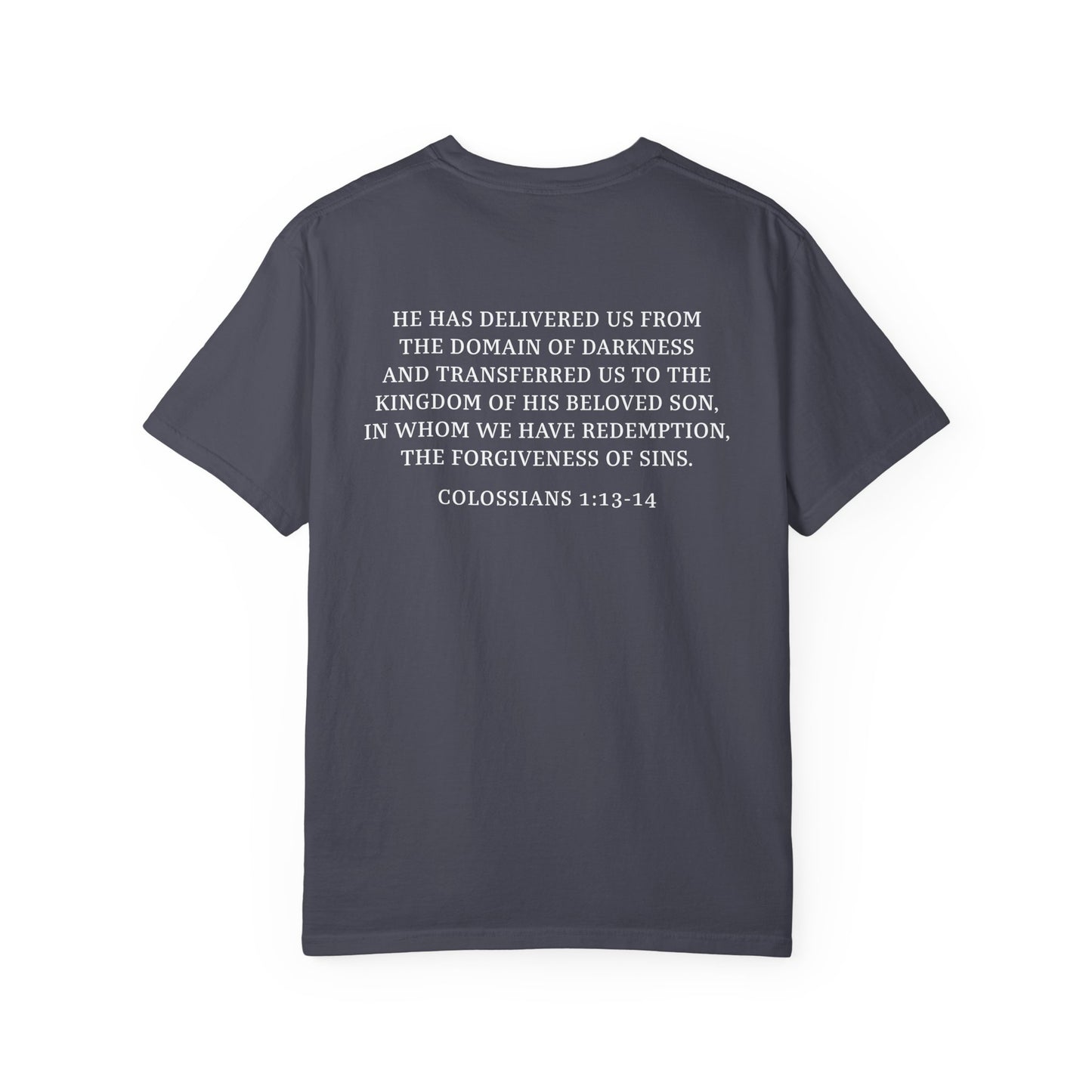 Rescued Colossians 1:13-14 Cotton T-Shirt