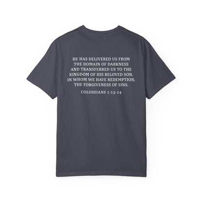 Rescued Colossians 1:13-14 Cotton T-Shirt