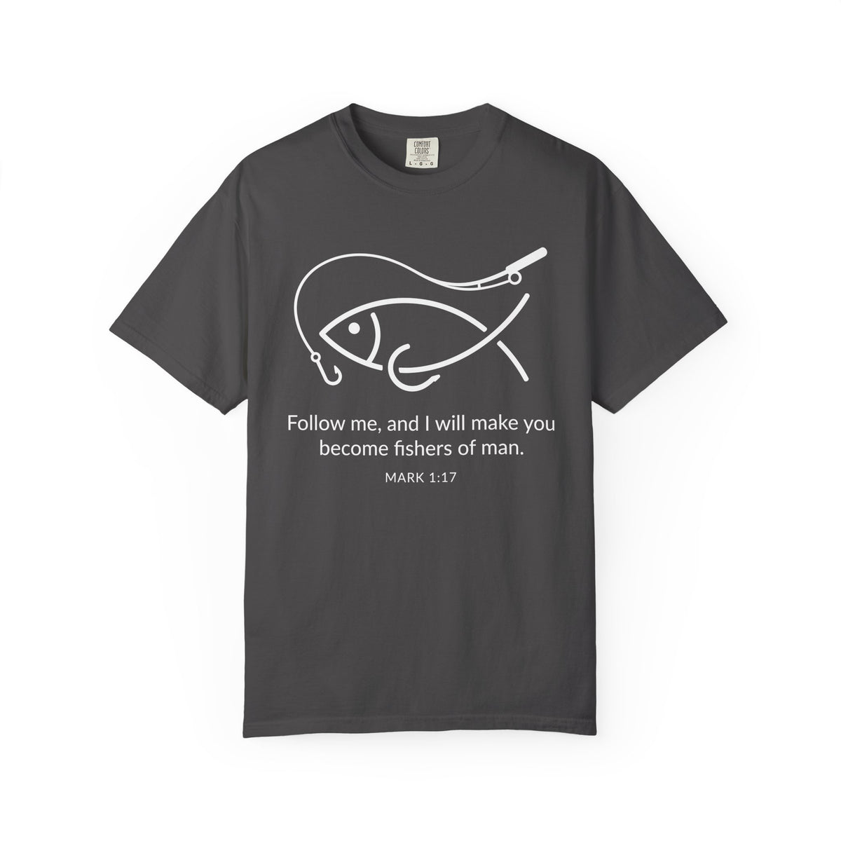 Follow Me Christian Fish T-Shirt – “I Will Make You Fishers of Men” Mark 1:17