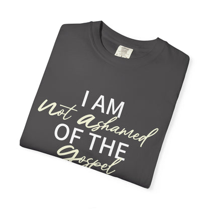 Romans 1:16 T-Shirt — Beige 100% Cotton