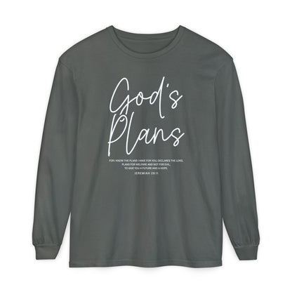 God's Plans Jeremiah 29:11 100% Cotton Long Sleeve