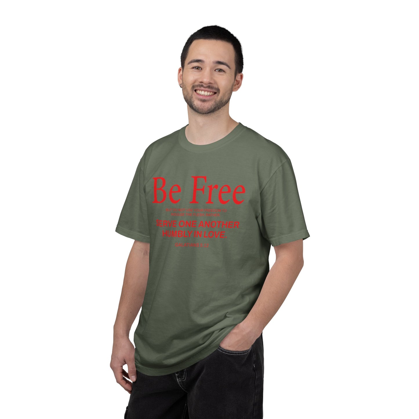 Be Free Galatians 5:13 T‑Shirt — Faith-Inspired Christian Tee