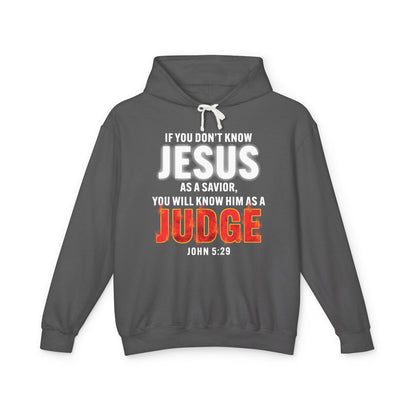Know Jesus as Savior Cotton T-shirt — Faith-Based Christian Hoodie