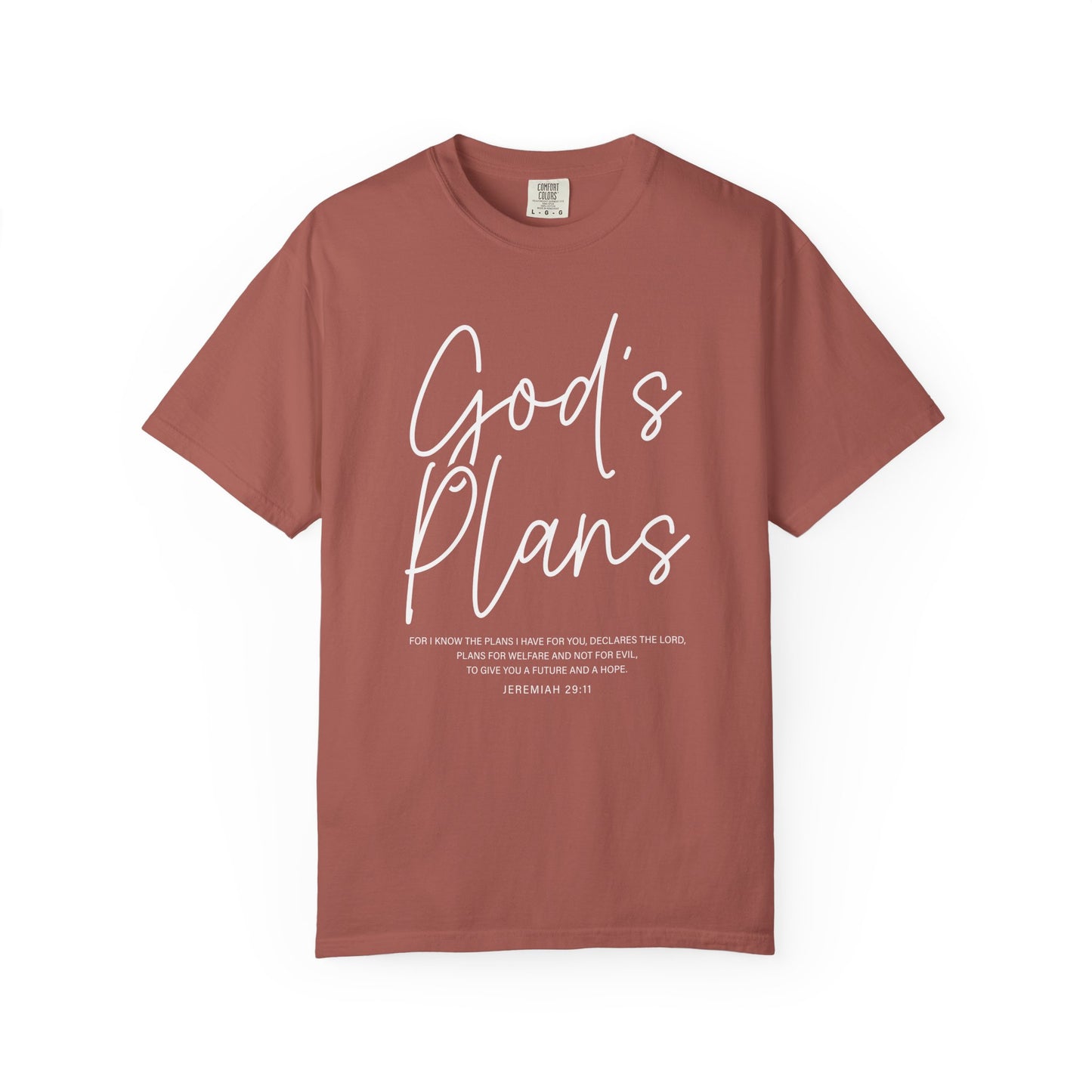 God's Plans Jeremiah 29:11 100% Cotton‑Shirt — Inspirational Faith Graphic T-shirt