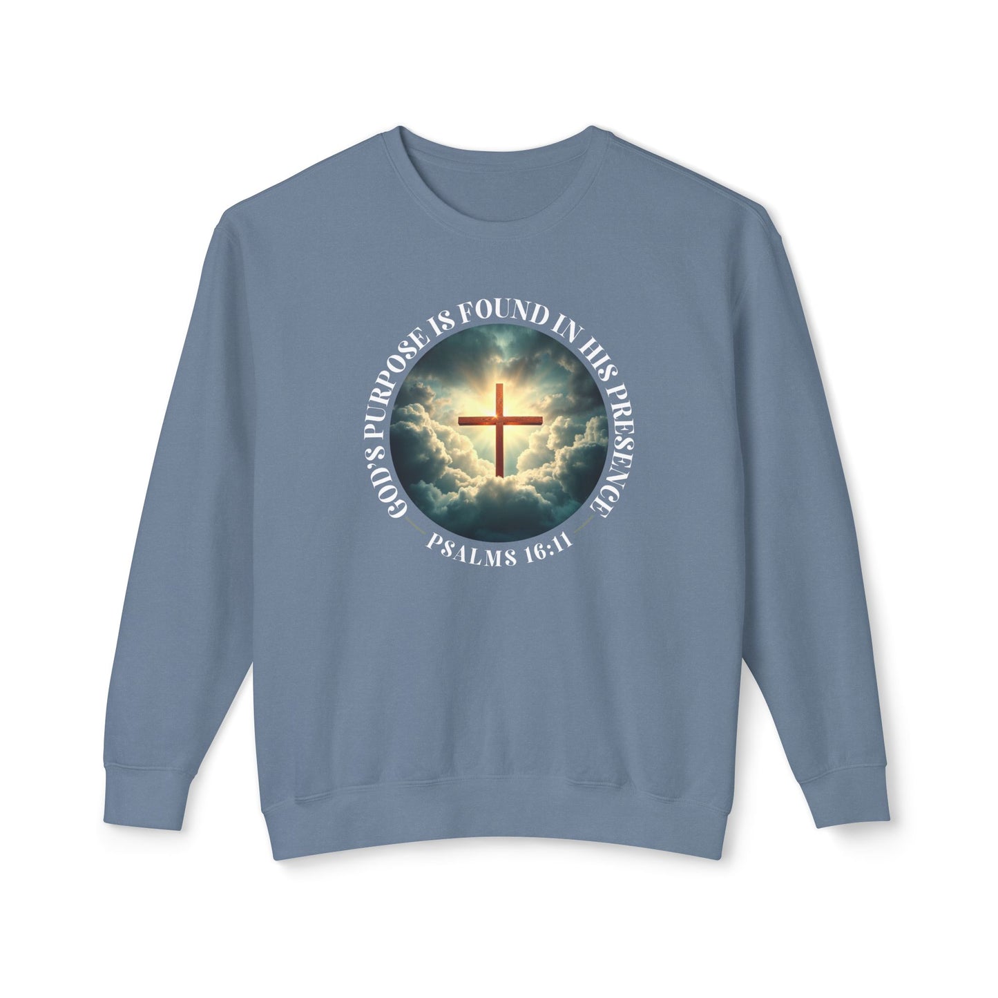 God's Purpose Psalms 16:11 Crewneck Sweatshirt — Inspirational Faith Quote